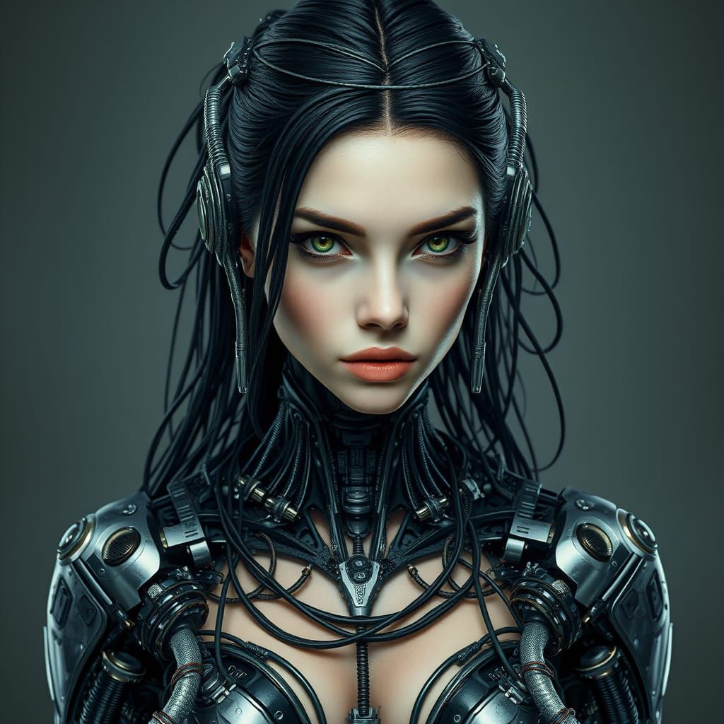 Futuristic Cybernetic Goddess