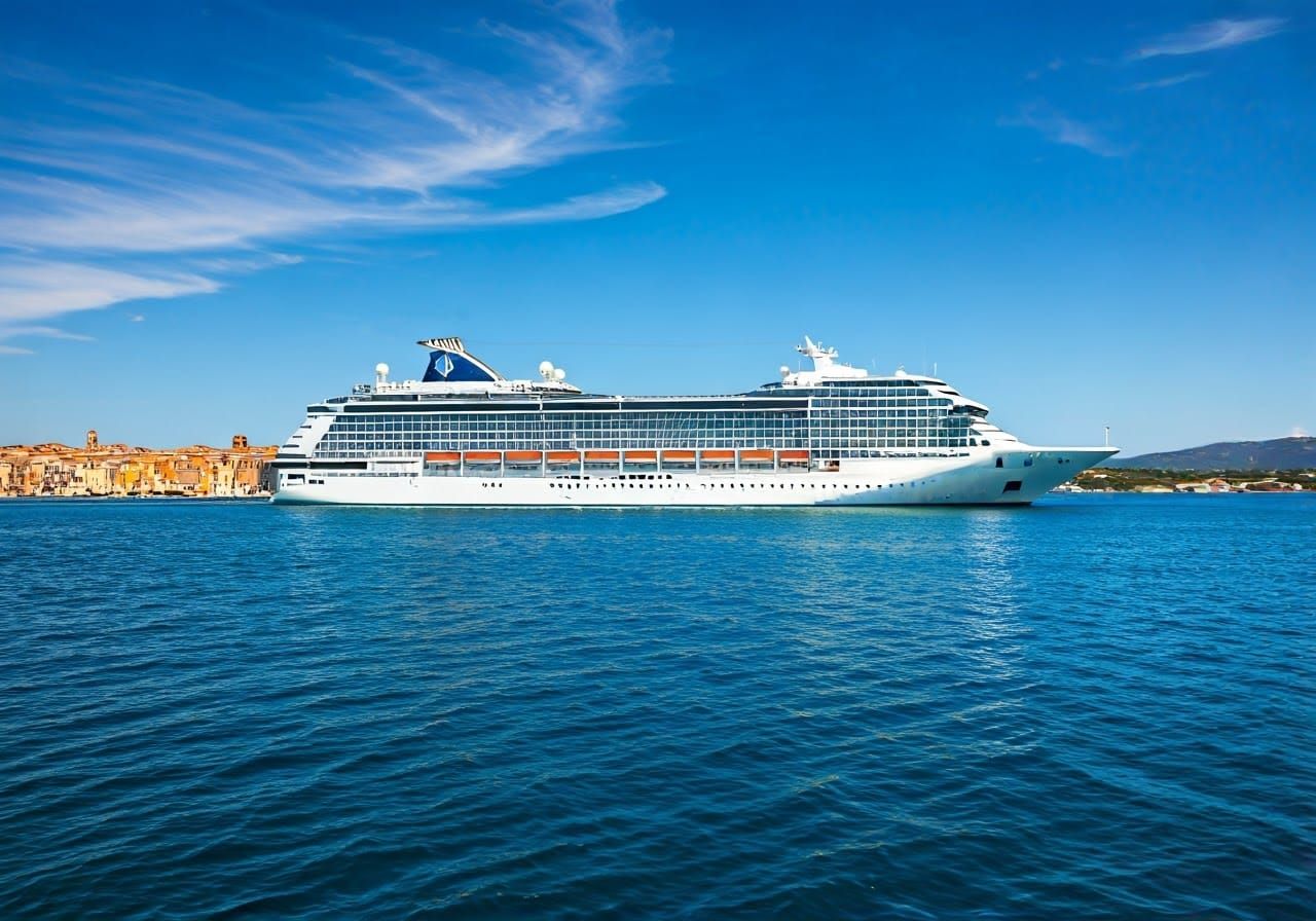 Cruise Ship Arrives in Olbia, Sardinia