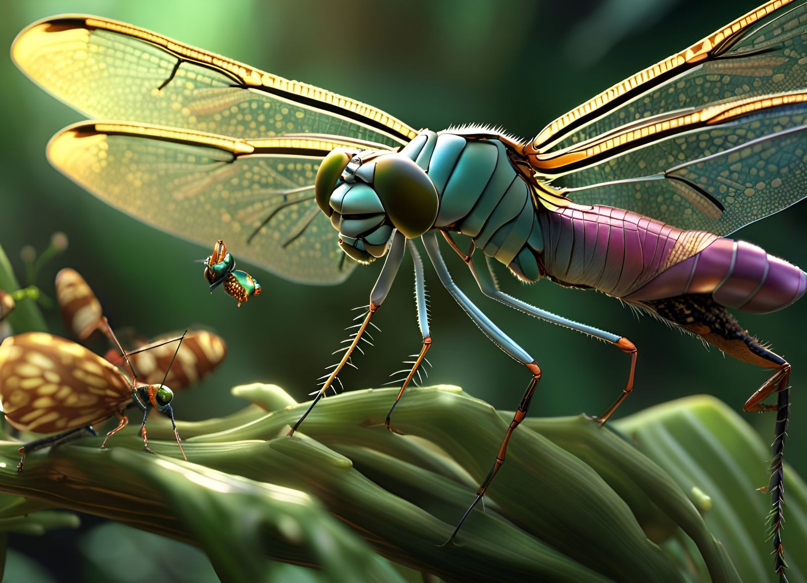 Hyperrealistic Swarm of Insects on Sweet Treat