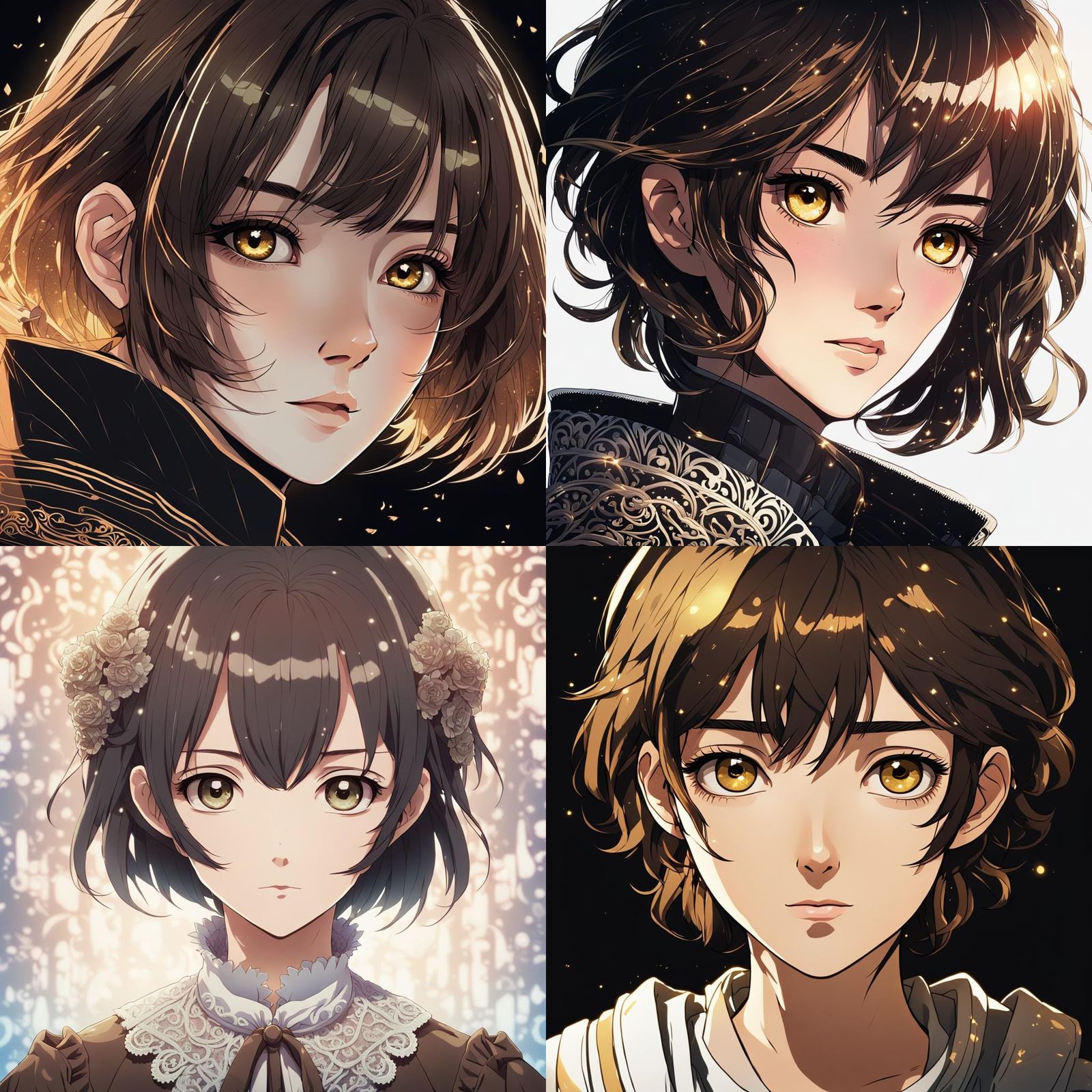 Anime Style Portrait of a Young Woman