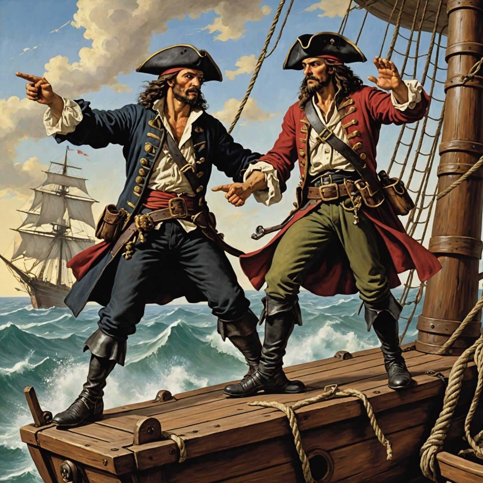 Pirate Creation Scene in Renaissance Style