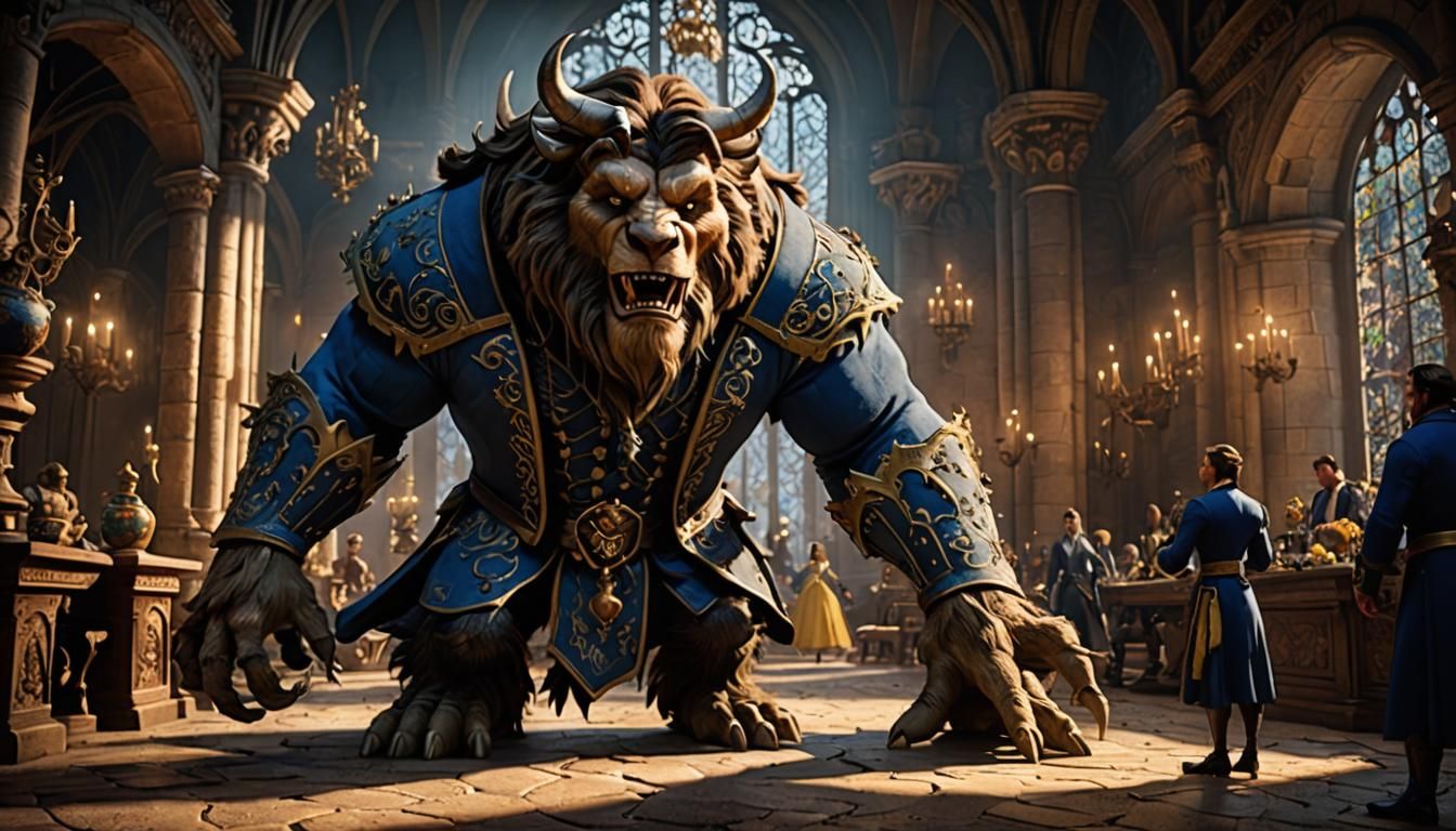 Beauty and the Beast: 3D Digital Art