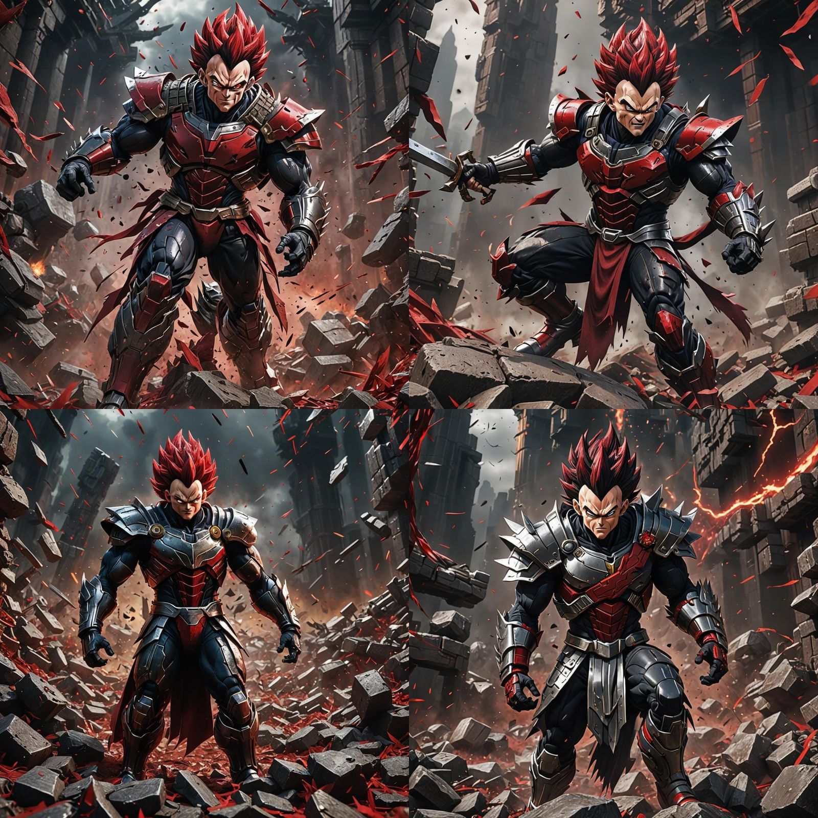 Vegeta as The Shredder: Detailed Matte Painting
