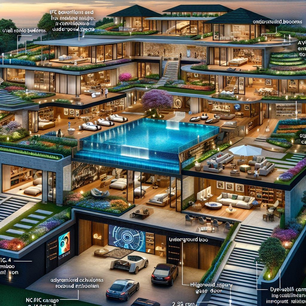 Luxury Villa with Advanced Technology and Underground Spaces
