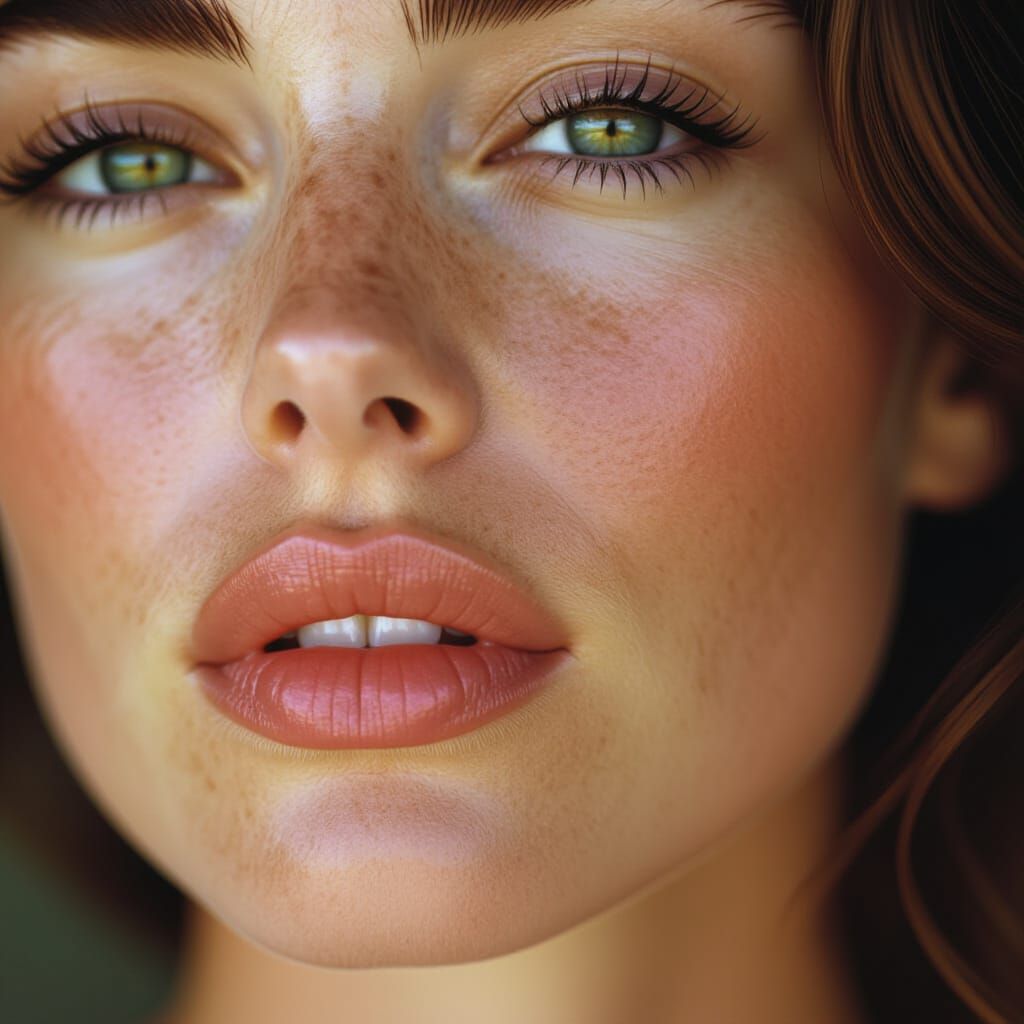 Close-Up of Woman's Face with Natural Light