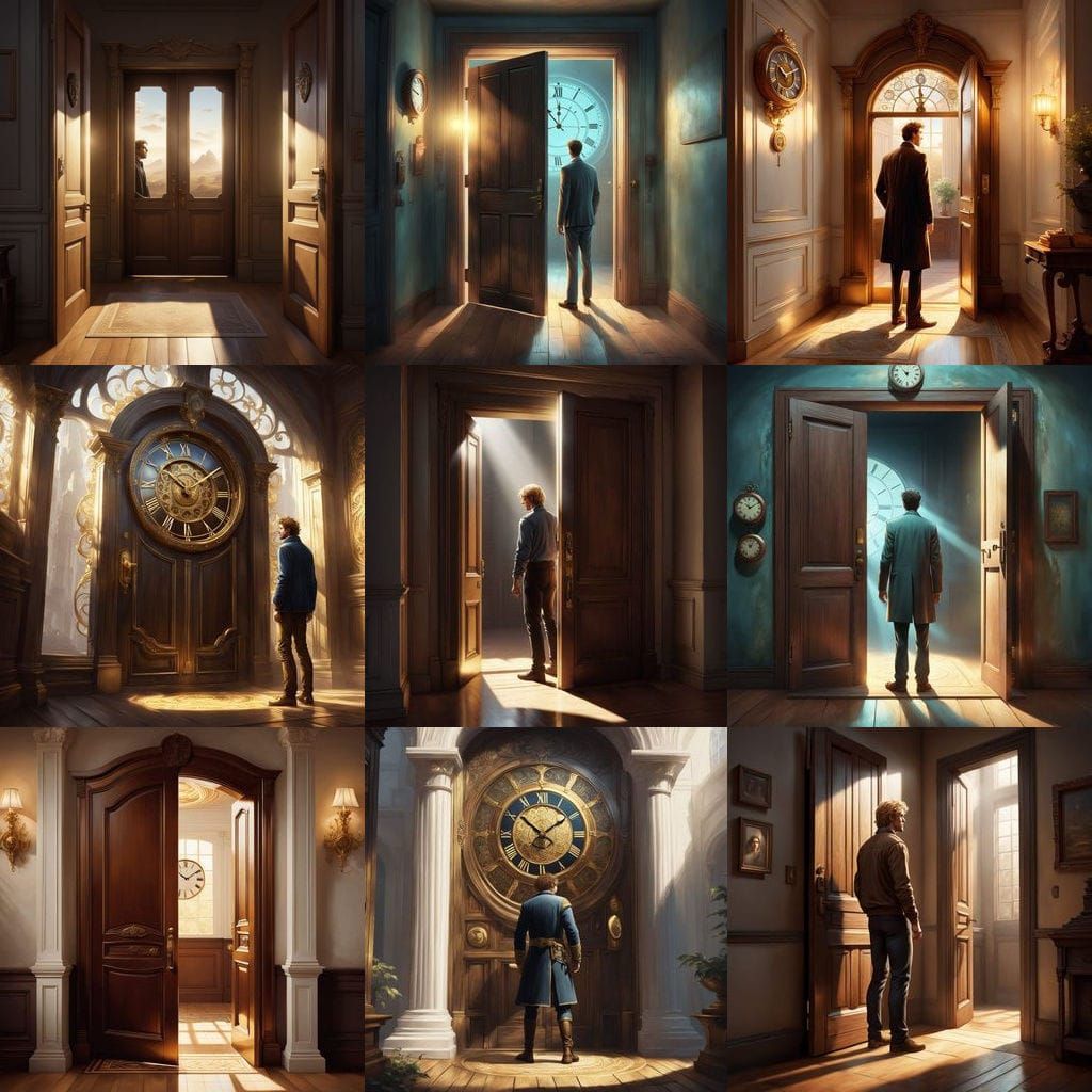 Man Opens Void-Like Room Door to Waiting Man