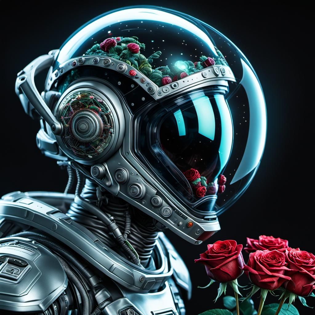Hyperrealistic Alien Scans Roses and Chocolates