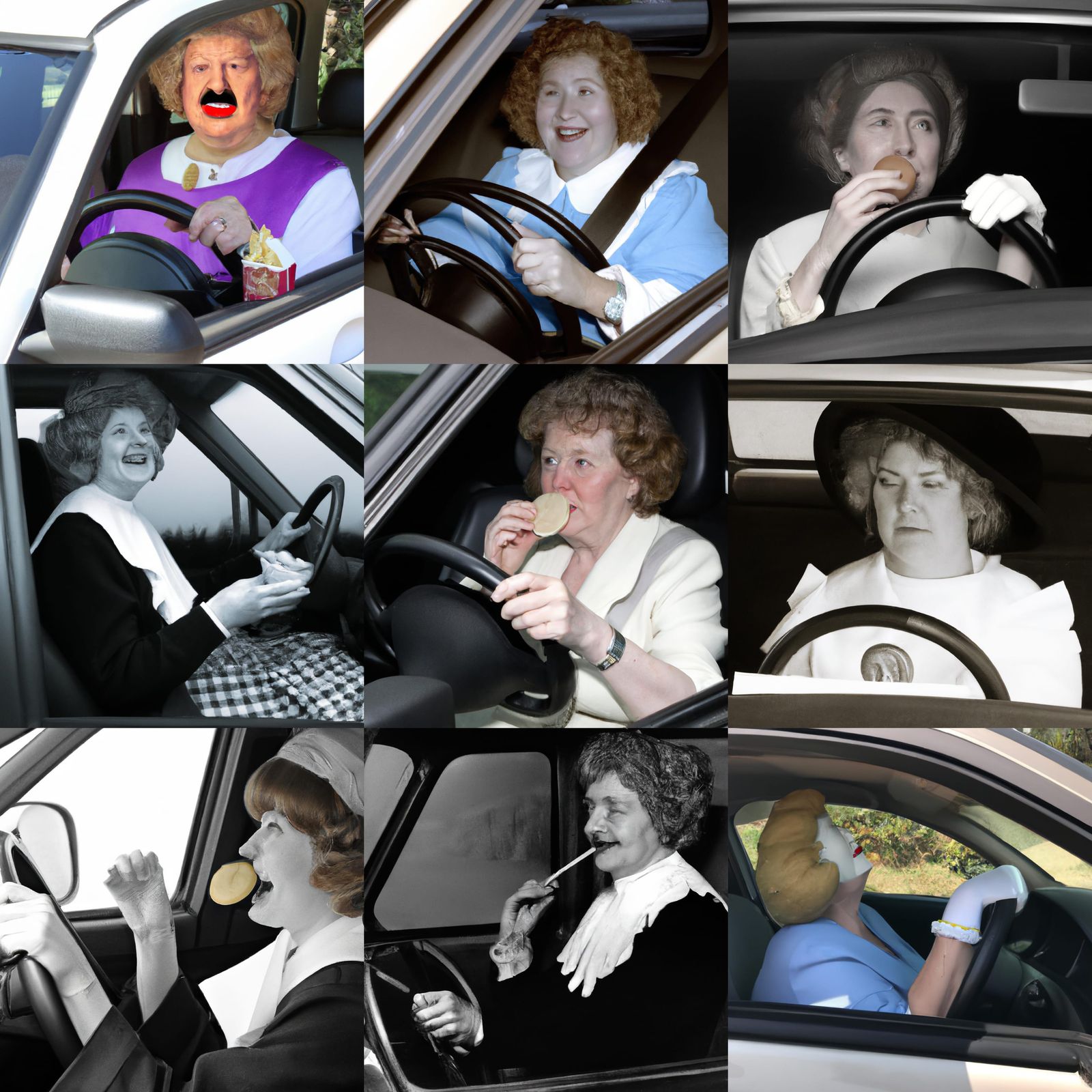 AI Interpretation of Helen Keller Driving