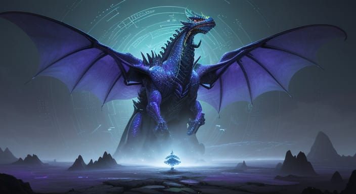 Cyberspace Hermeneutic Circle with Majestic Dragon Guardian