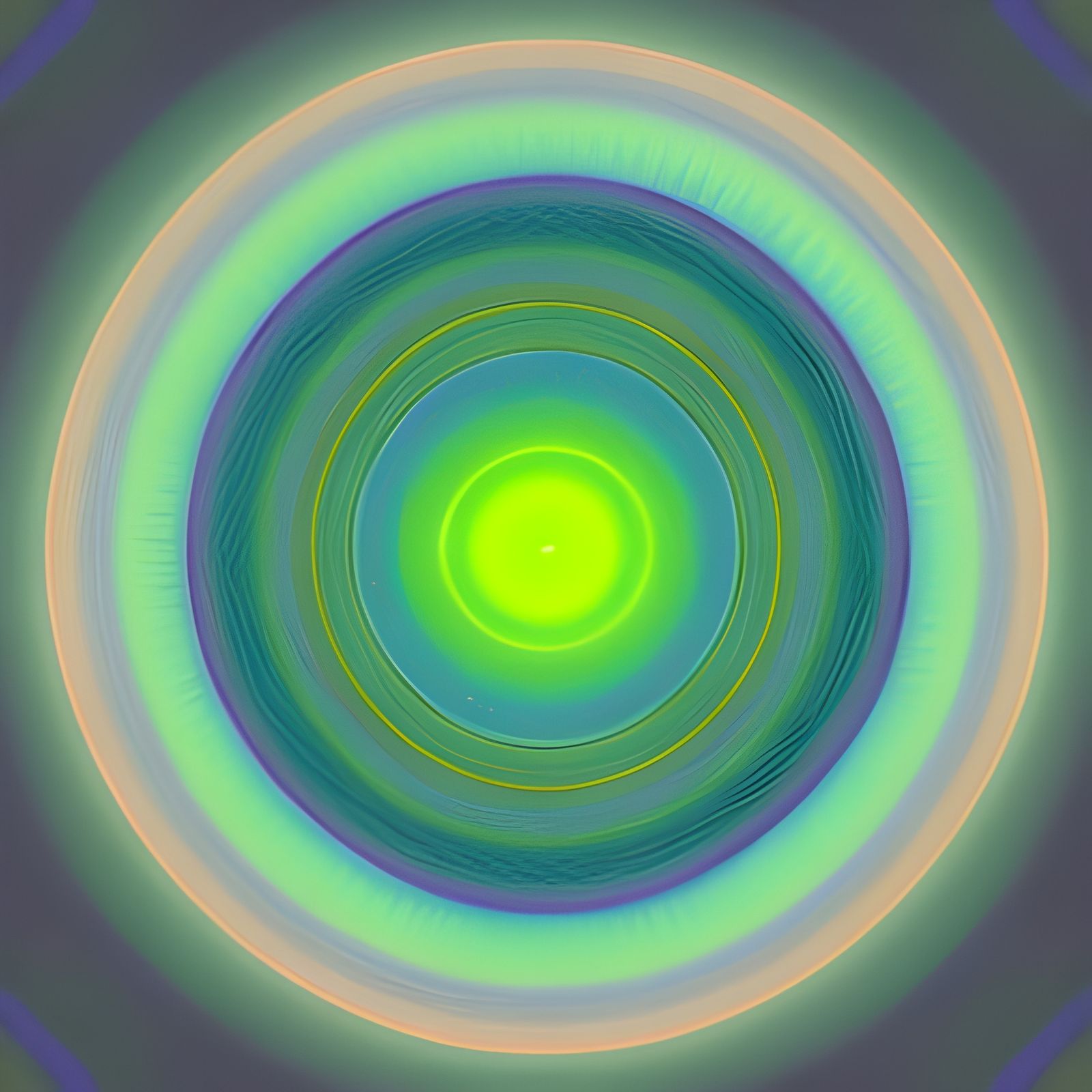 Geometric Circular Object with Rainbow Diffraction