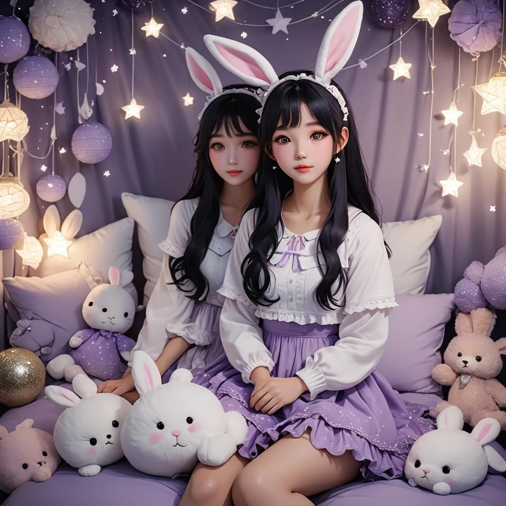 Anime Style Korean Girl in Princess Outfit