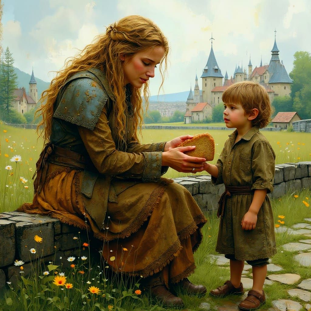 Viking Woman's Compassion: A Medieval Portrait