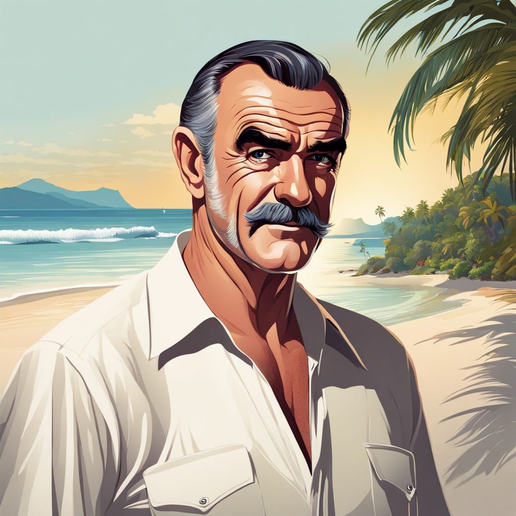 Sean Connery as Storybook Beach Character