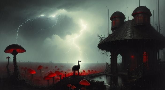 Mysterious Nighttime Encounter on a Alien World