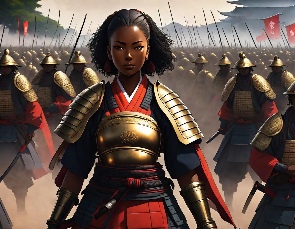African-American Samurai Leads Army: Anime Style