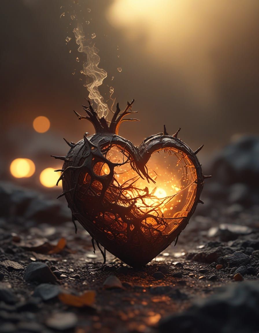Surreal Dreamscapes: A Broken Heart's Ethereal Descent