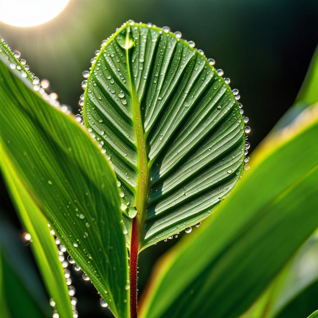 Eclipse Dew Drops: Photorealistic Macro Detail