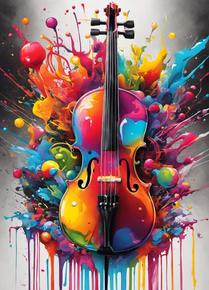 Colorful Graffiti Art Depicting Beautiful Music
