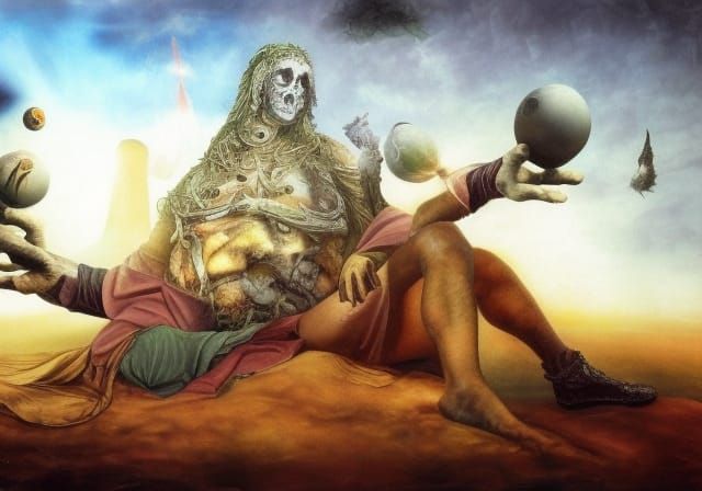 Surreal Cadaver Dreamscape in Gothic Style