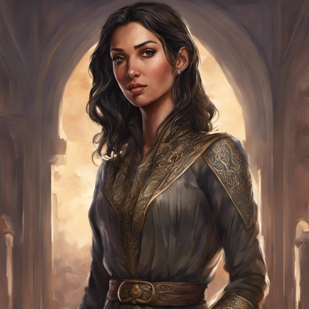 Elegant Jasnah Kholin Portrait: Scholarly Noblewoman