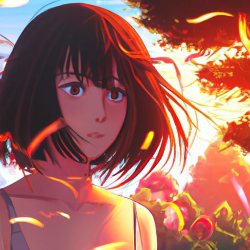 Anime Girl in Studio Ghibli Style