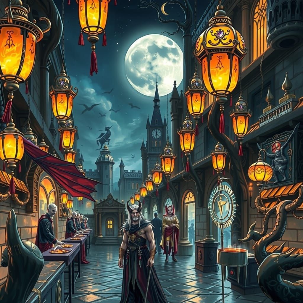 Regal Zagreus in Dark, Gothic Comic Book Style