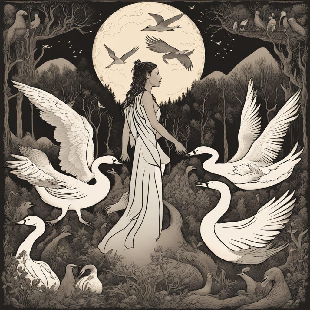 Women Rise Up as Nature's Guardians in a Symbolic Landscape