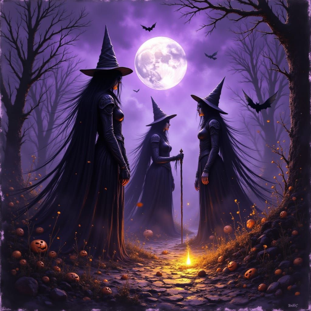 Dark Fantasy Princesses Halloween Celebration Masterpiece