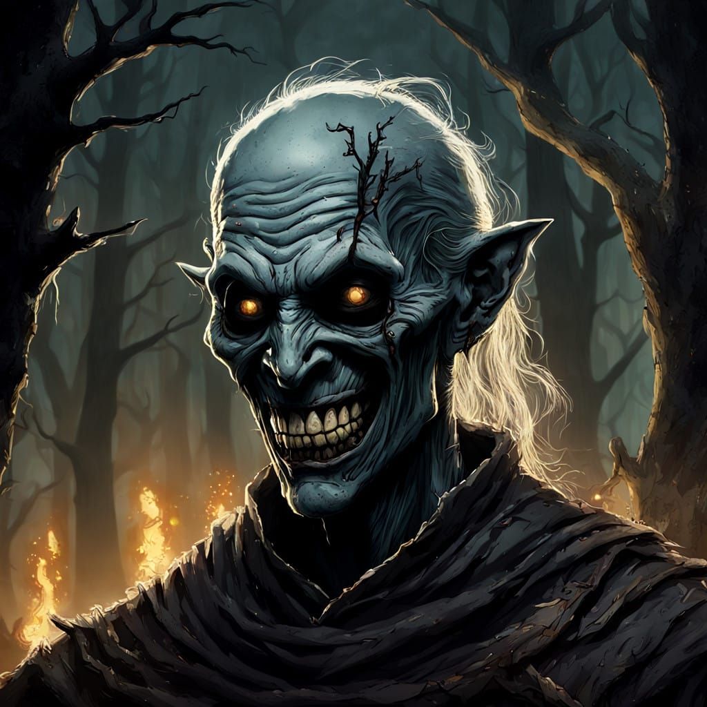 Ethereal Undead Horror in a Haunted Forest
