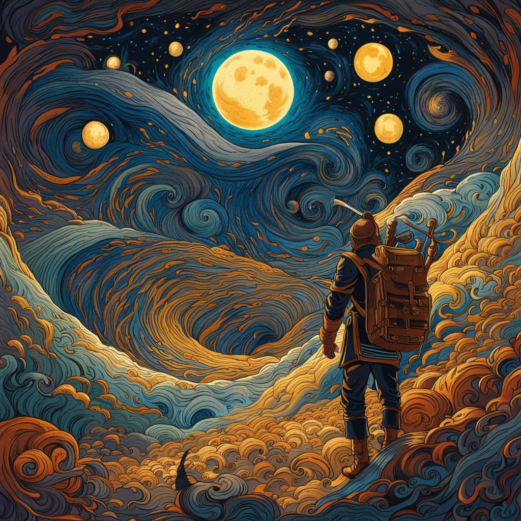 Thor's Saxophone Serenade in Starry Night Sky