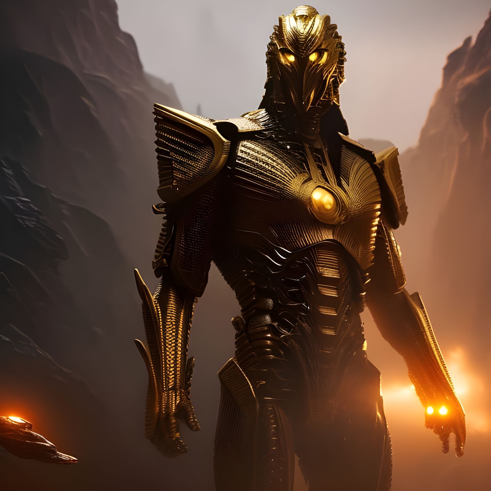 Cybernetic Dragon in Sci-Fi Style