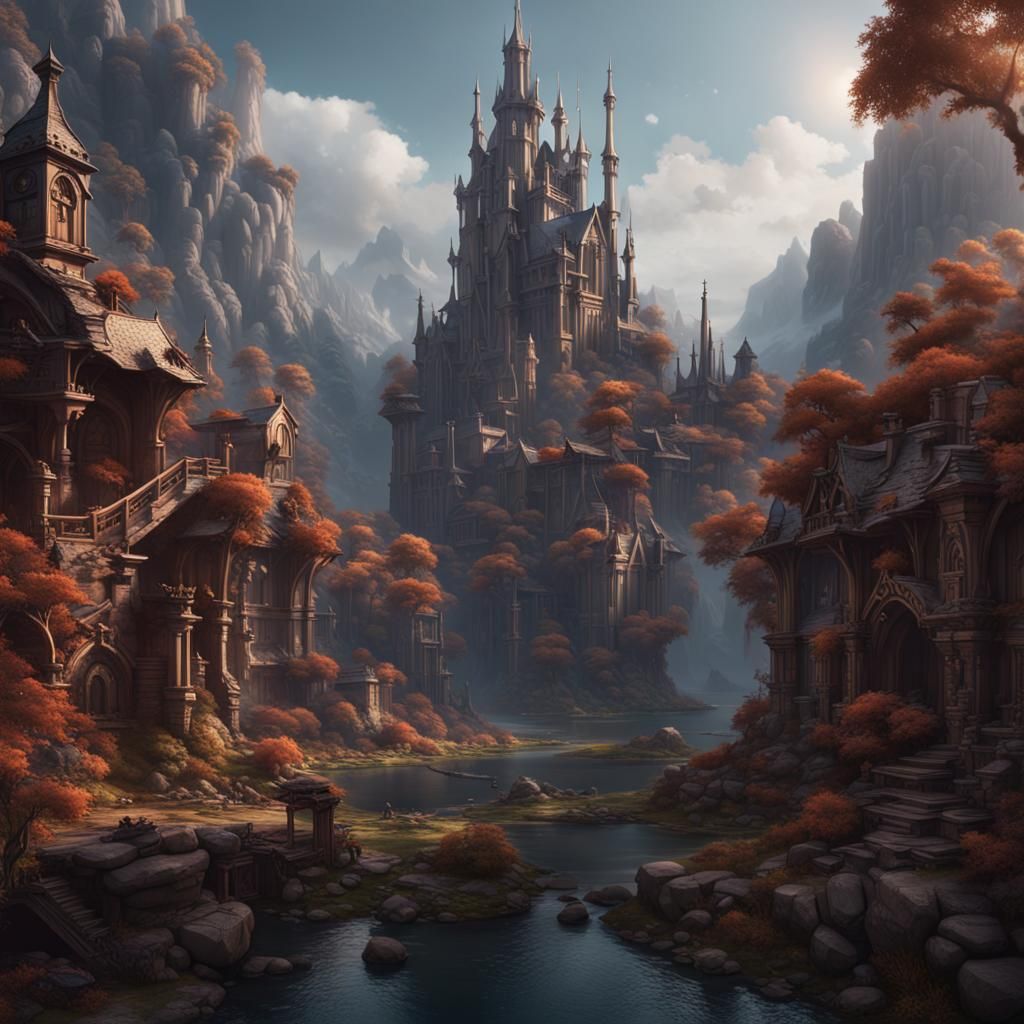 Fantastical Matte Painting in Deep Color