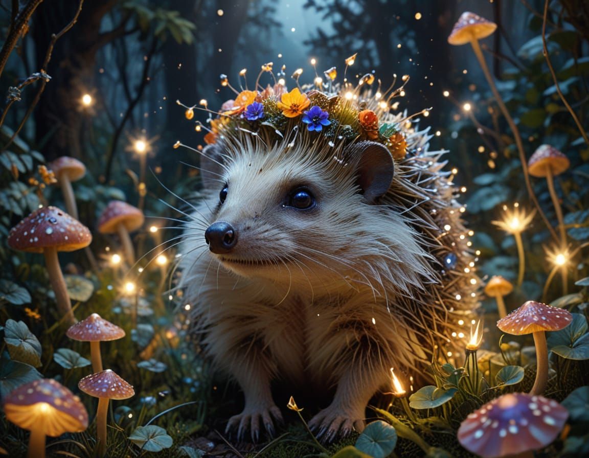 Mystical Garden Beauty in Whimsical Fantasy Style