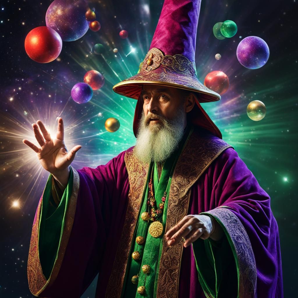 Enchanting Wizard Conjures Orbs with Magic