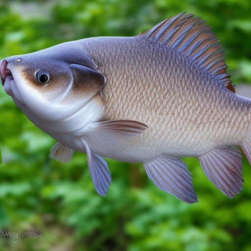 Detailed Portrait of a Common Catfish