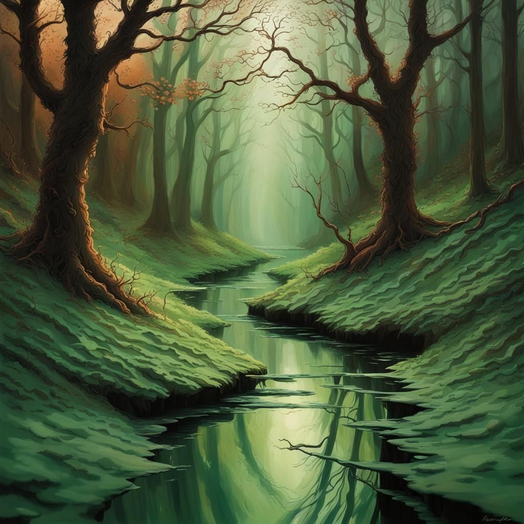 Surreal Shattered Reality with Echoing Whispers