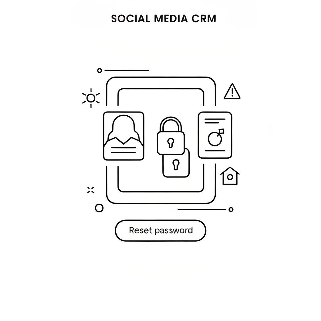 Minimal Line Art CRM Password Reset Icon