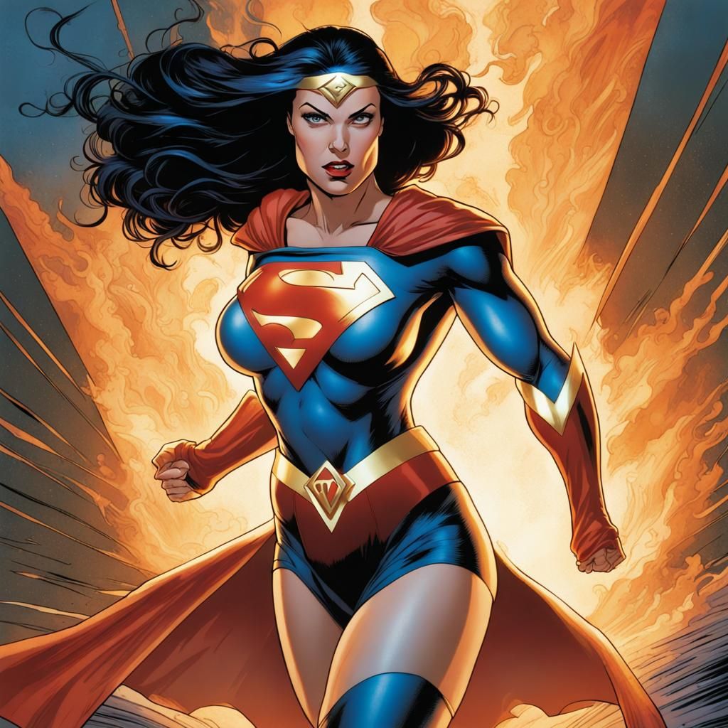 Super Villainess with Power-Stealing Ability, Comic Book Art