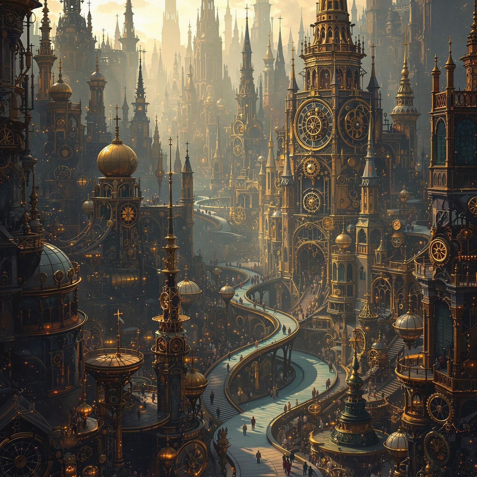 Clockwork Metropolis: Aetherpunk Dreamscape