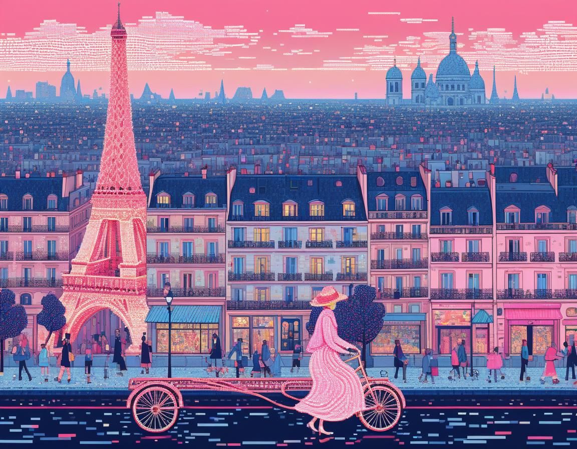 Charming Pixel Art: Elegant and Romantic Paris