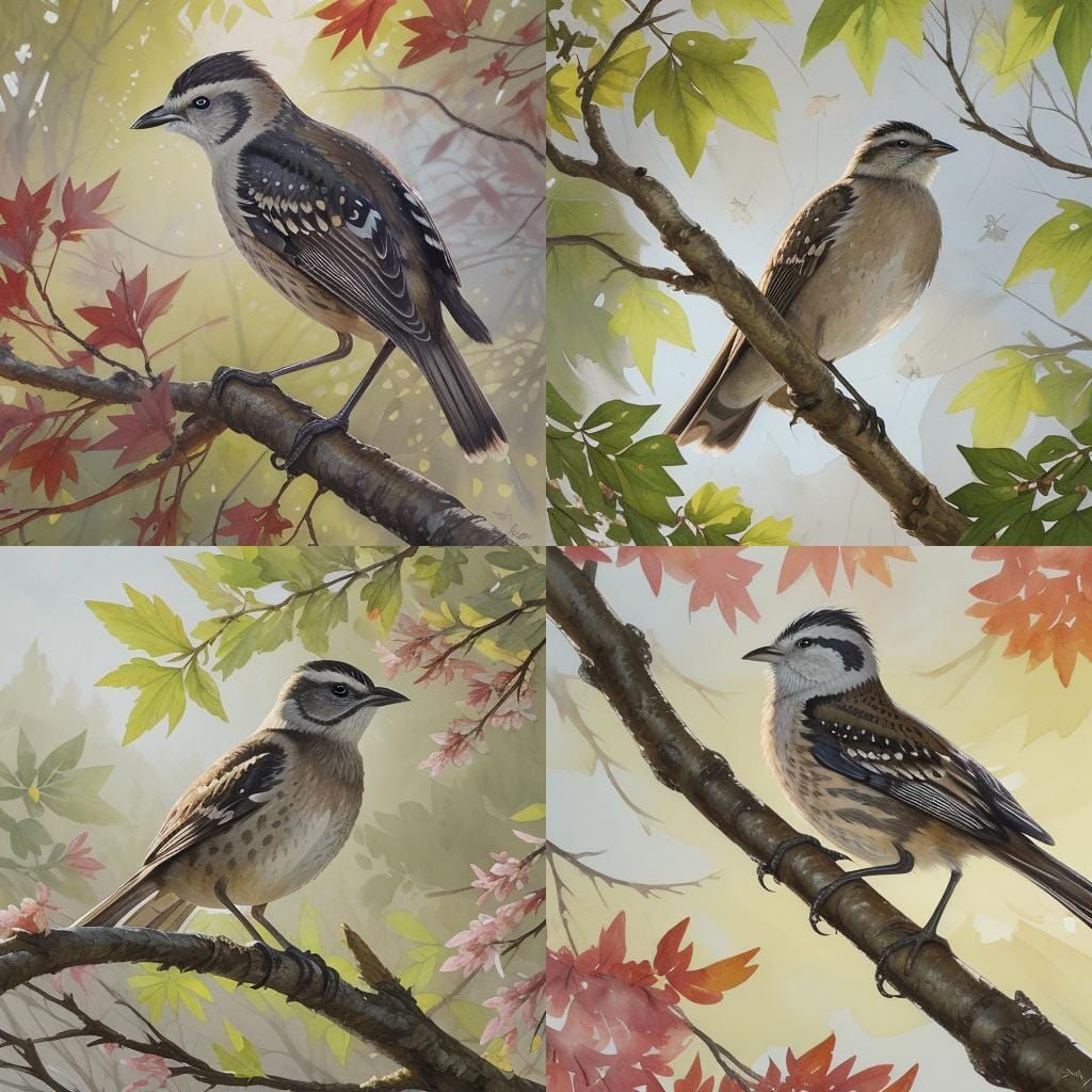 Sparrow's Wool Delivery: A Fairycore Gouache Scene