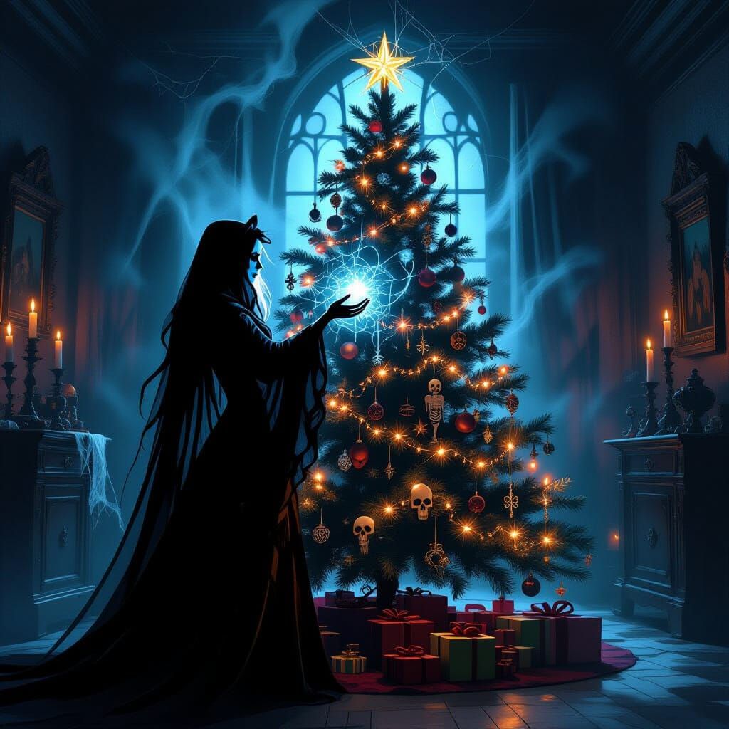 Spectral Sabrina Spellman Casts Spell on Haunted Christmas T...