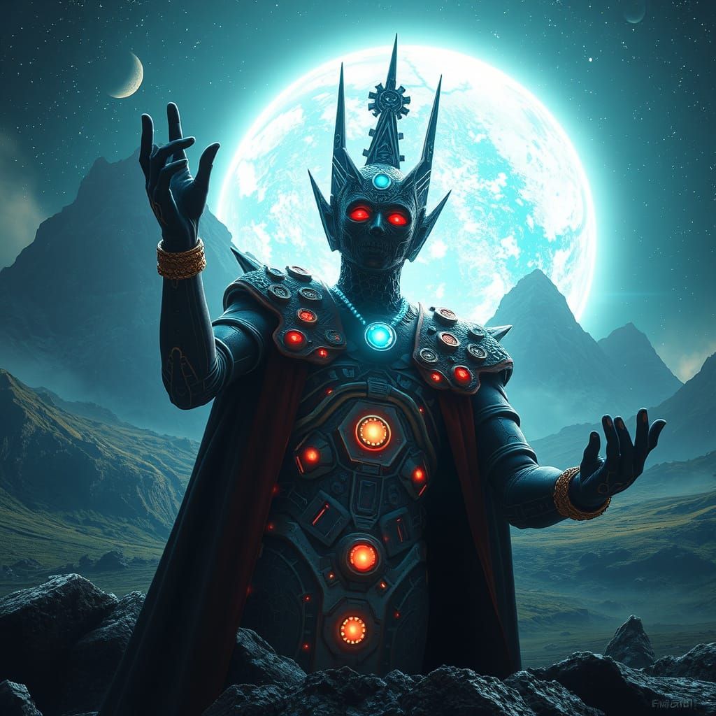 Anunnaki King Descends Upon Futuristic Earth