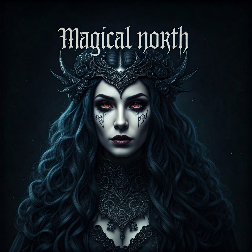Magical North Album Cover with Gothic Beauty