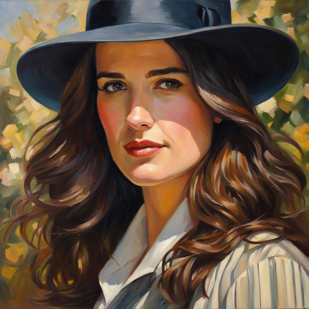 Robin Sparkles PI Portrait in Cézanne Style