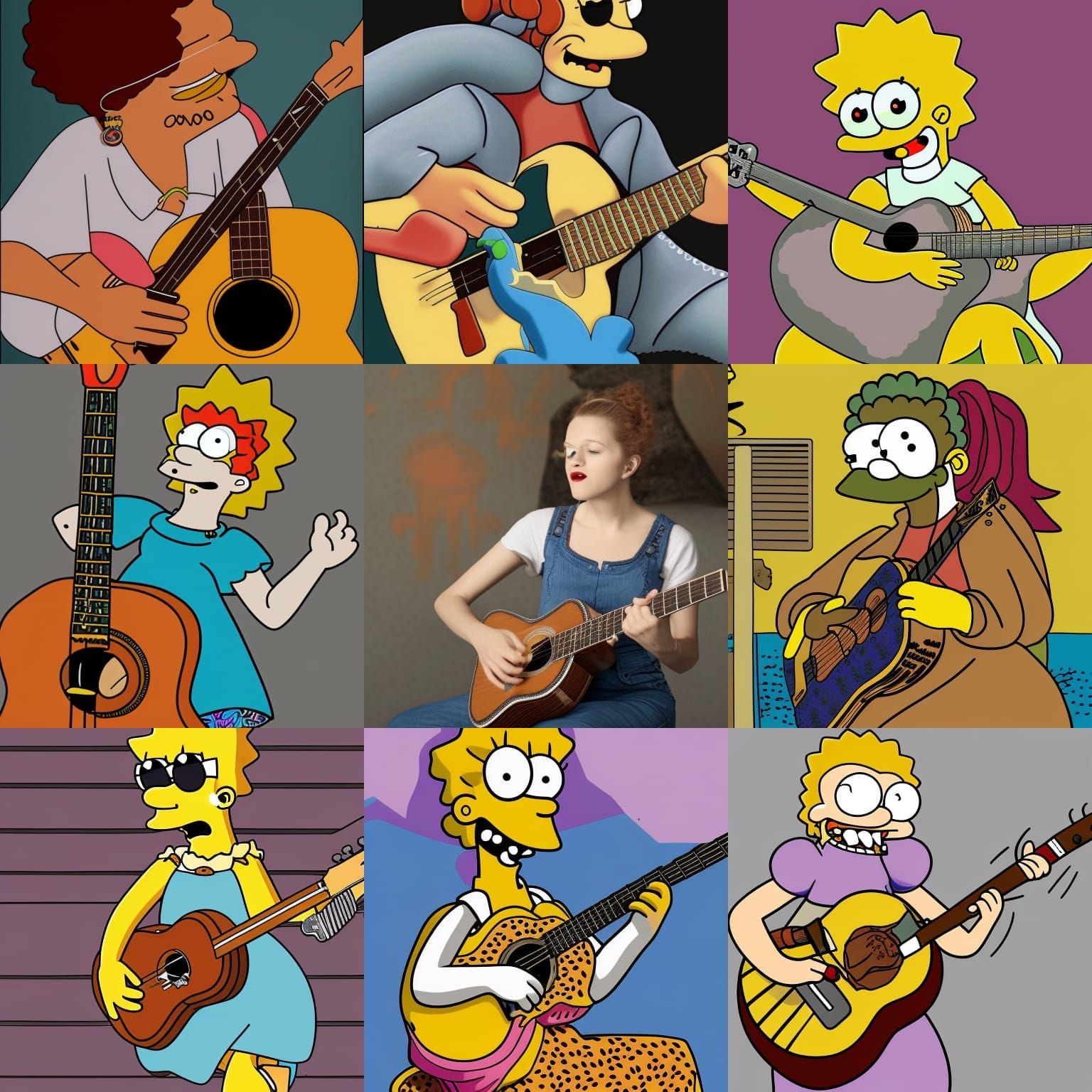 Lisa Simpson OC Playing Acoustic Guitar