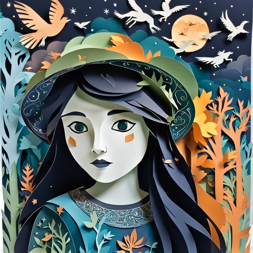 The Wild Hunt Pop-Up Book Illustration