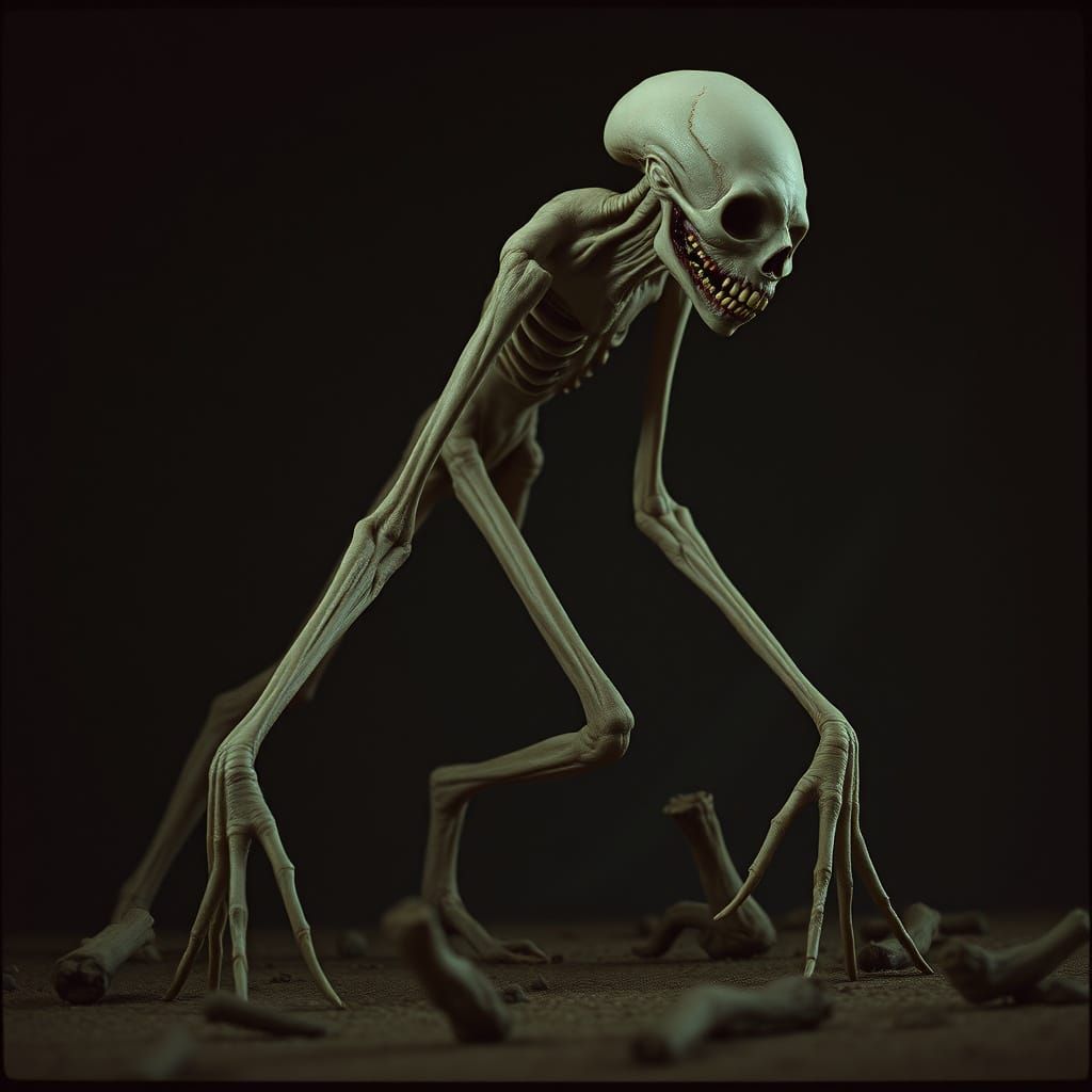 Ethereal Horror Figure Emerges from Shadows