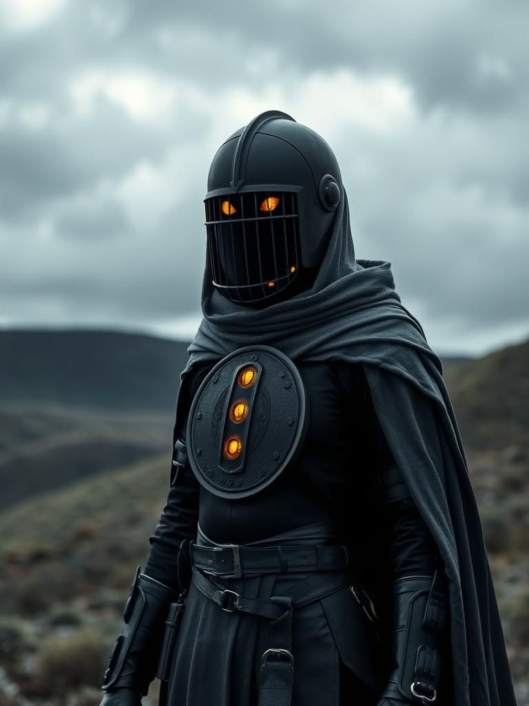 Armored Lady Guarding Gloomy Hills