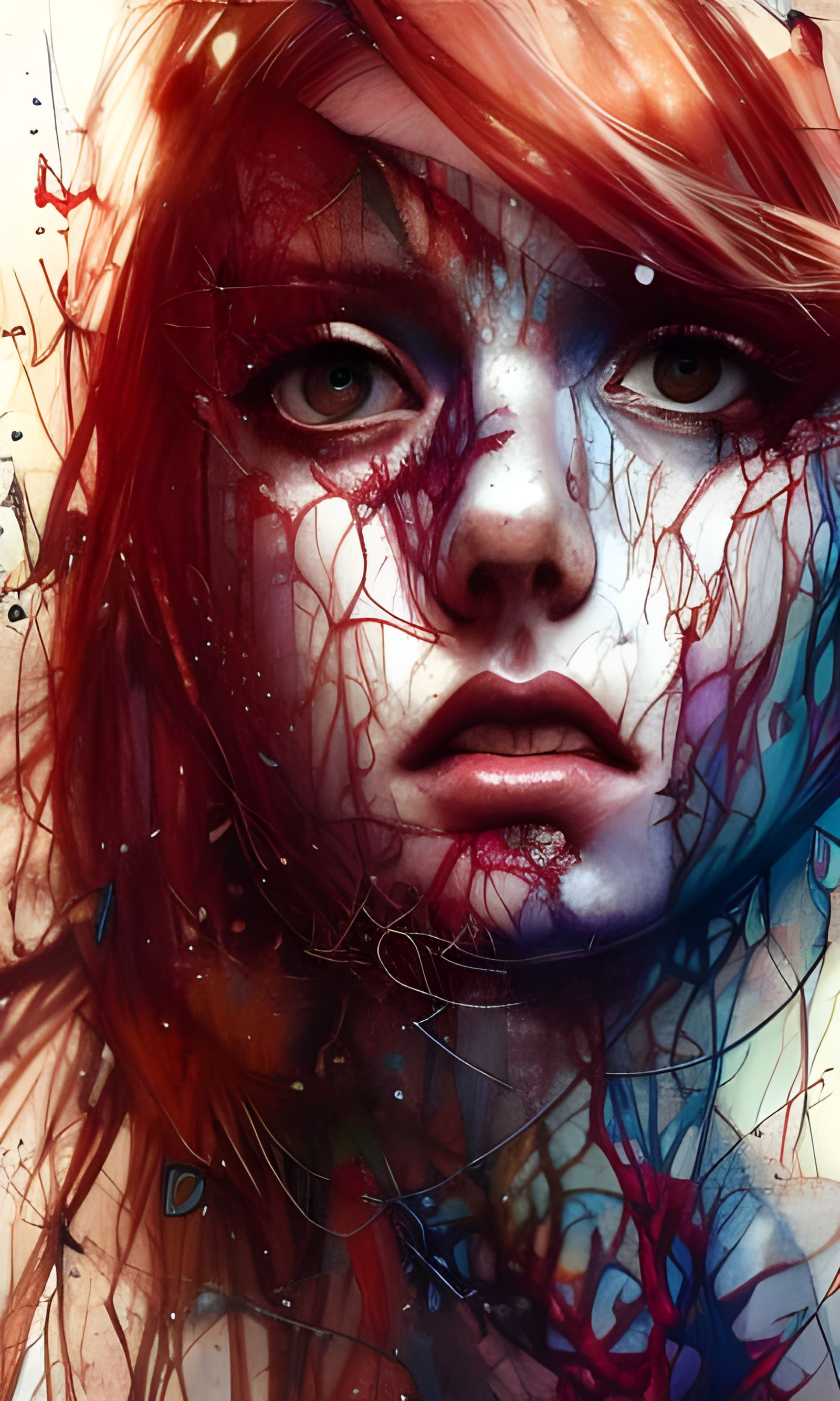 Redheaded Goddess Portrait in Hyper-Realistic Style